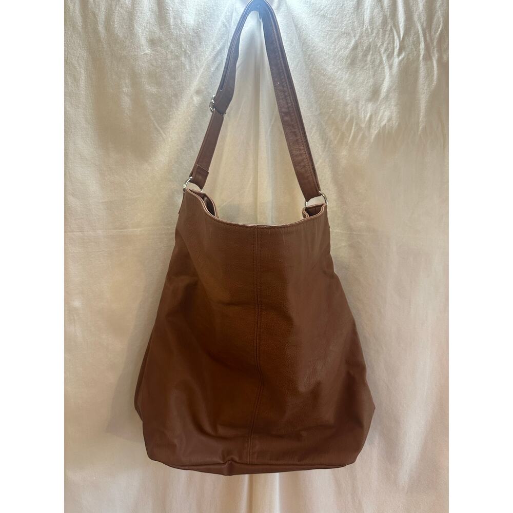 Divided by H&M Brown Faux Leather Slouchy Tote Bag